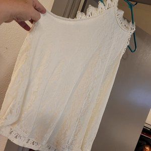 Creamy Lace Dressy Tank